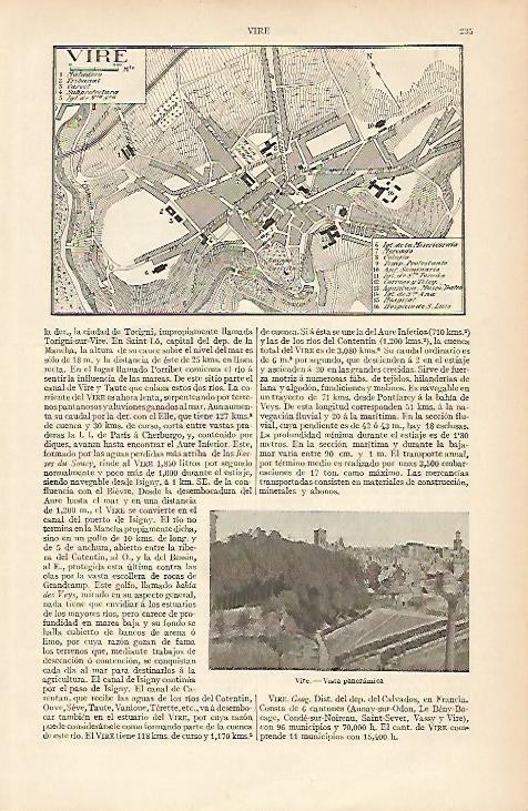 LAMINA ESPASA 4081: Plano de Vire Francia