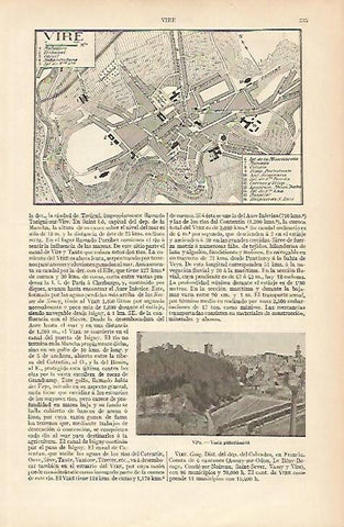 LAMINA ESPASA 4081: Plano de Vire Francia