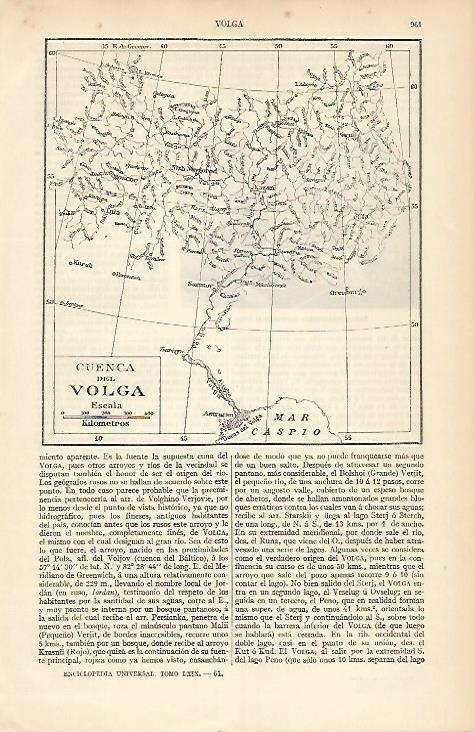 LAMINA ESPASA 4169: Mapa de la cuenca del Volga