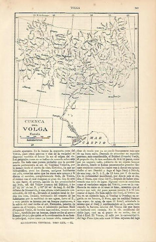 LAMINA ESPASA 4169: Mapa de la cuenca del Volga