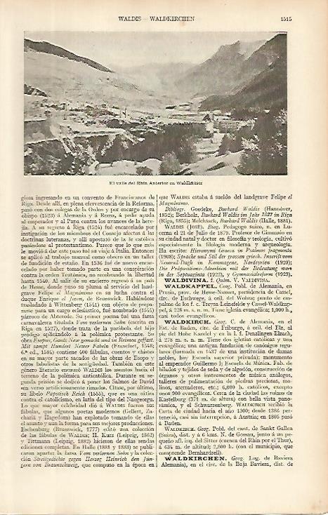 LAMINA ESPASA 4189: Valle del Rhin en Waldhauser