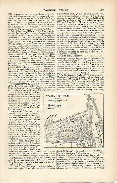 LAMINA ESPASA Alemania 4202: Plano de Warnemunde Alemania