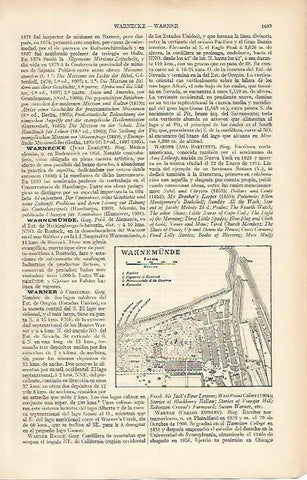 LAMINA ESPASA Alemania 4202: Plano de Warnemunde Alemania