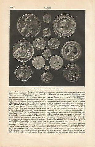 LAMINA ESPASA 4323: Medallas de Carlos V
