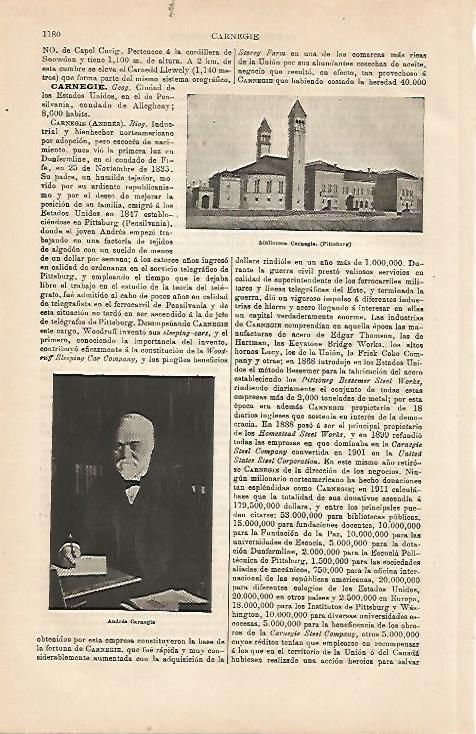 LAMINA ESPASA 4345: Andres Carnegie