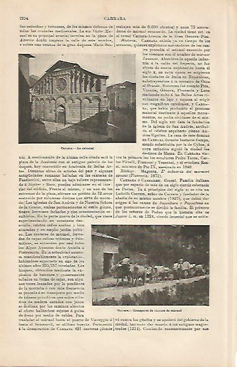 LAMINA ESPASA 4367: Catedral de Carrara