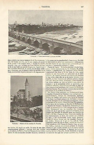 LAMINA ESPASA 4723: Vista panoramica de Valencia