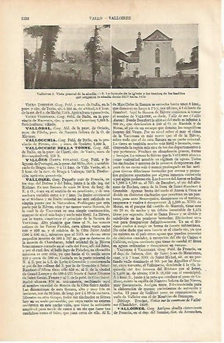LAMINA ESPASA 4827: Vistas de Valldoreix Barcelona