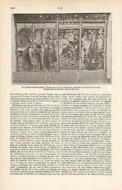 LAMINA ESPASA 4851: La leyenda de Herkenbald de Van der Weyden