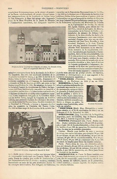 LAMINA ESPASA 4964: Proyectos del arquitecto Martin S. Noel