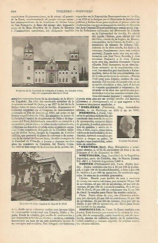 LAMINA ESPASA 4964: Proyectos del arquitecto Martin S. Noel