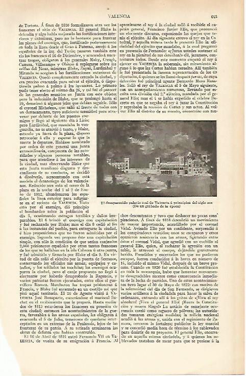 LAMINA ESPASA 4744: El desaparecido Palacio Real de Valencia
