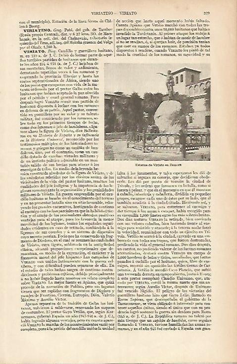 LAMINA ESPASA 4107: Estatua de Viriato en Zamora