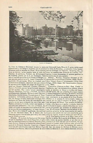 LAMINA ESPASA 4343: Castillo de Carnarvon Inglaterra