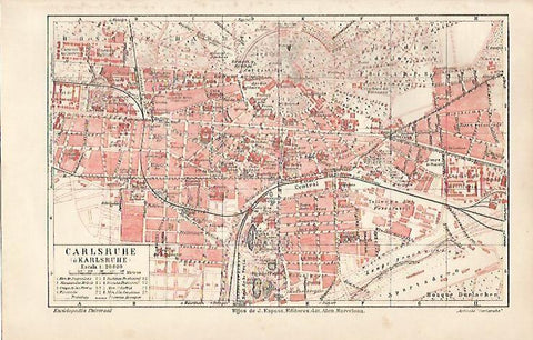 LAMINA ESPASA Alemania 4334: Plano de Karlsruhe Alemania