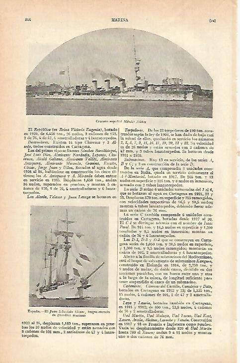 LAMINA ESPASA 818: Crucero español Mendez Nuñez