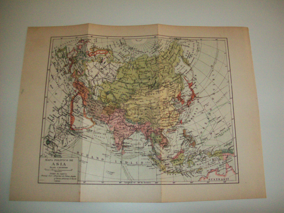 LAMINA ESPASA 5652: Mapa politico de Asia