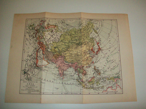 LAMINA ESPASA 5652: Mapa politico de Asia