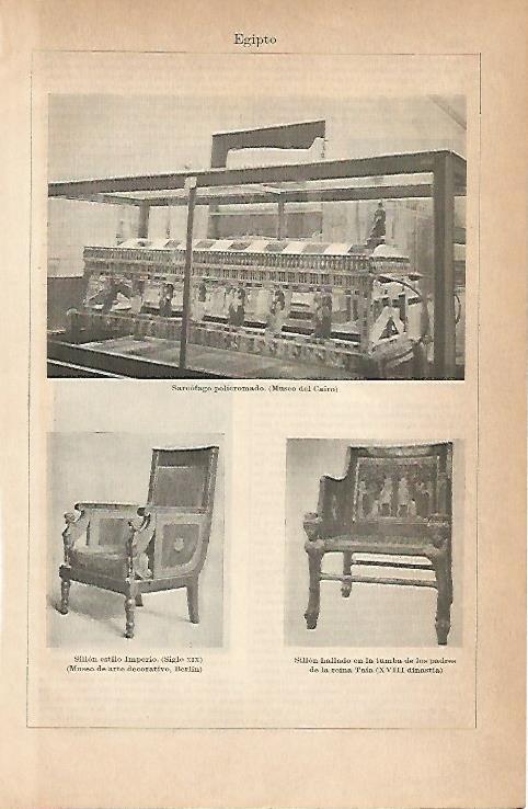 LAMINA ESPASA 6796: Sarcofago y sillones del antiguo Egipto