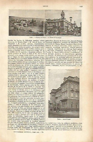 LAMINA ESPASA 8441: Vistas de Tiflis Georgia