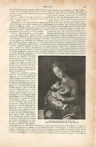 LAMINA ESPASA 8731: La Virgen y el Niño por Luis de Morales
