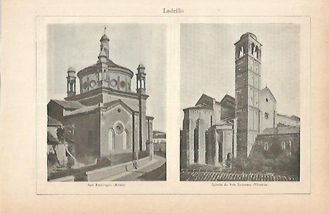 LAMINA ESPASA 8906: San Eustorgio de Milan y San Lorenzo de Venecia
