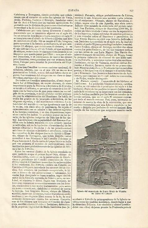 LAMINA ESPASA 10249: Santa Maria de Wamba en Tierra de Campos Valladolid
