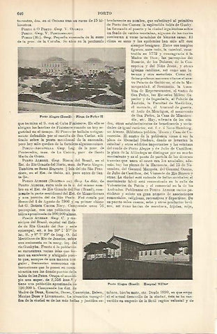 LAMINA ESPASA 10555: Vistas de Porto Alegre Brasil