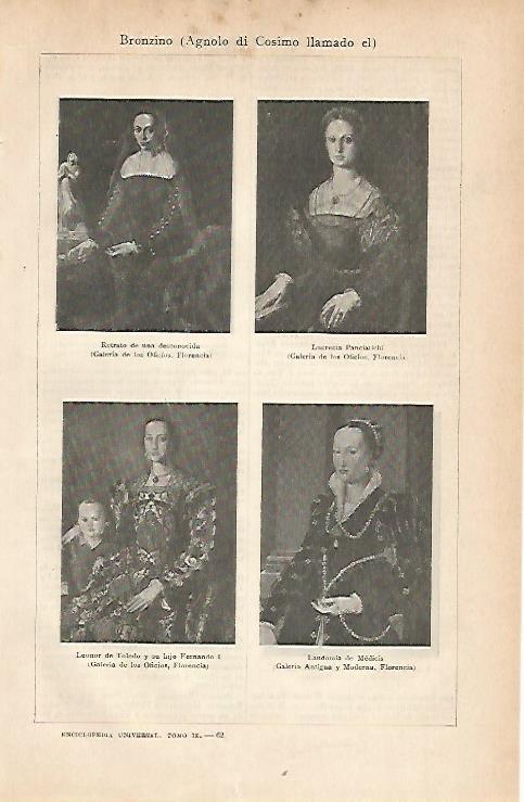 LAMINA ESPASA 11616: Obras de Bronzino