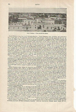LAMINA ESPASA 12304: Vista parcial de la ciudad de Santo Domingo