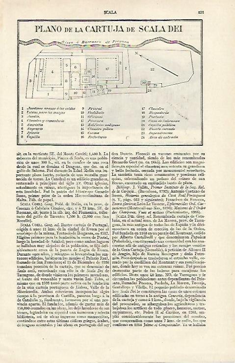 LAMINA ESPASA 12426: Plano de la Cartuja de Scala Dei