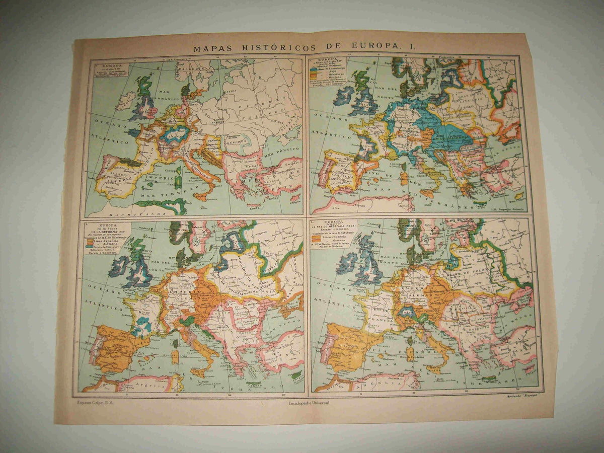 LAMINA ESPASA 16446: Mapas historicos de Europa
