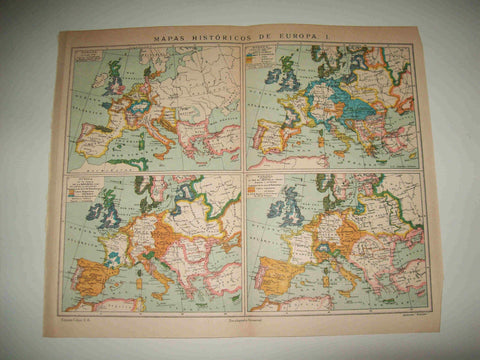 LAMINA ESPASA 16446: Mapas historicos de Europa