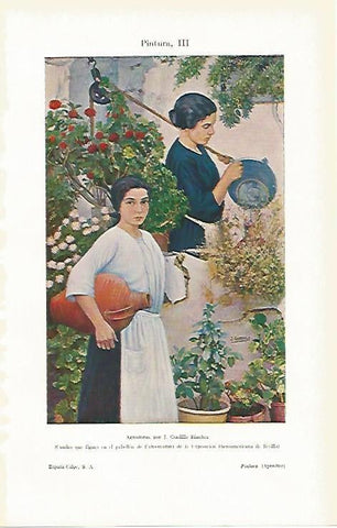 LAMINA ESPASA 2832: Aguadoras obra de J. Gordillo