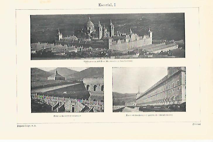 LAMINA ESPASA 16599: Vista general de El Escorial