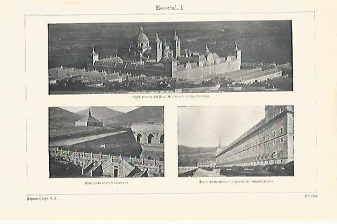 LAMINA ESPASA 16599: Vista general de El Escorial