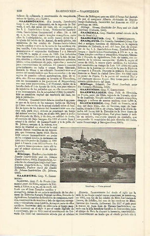 LAMINA ESPASA Alemania 17110: Vista de Saarburg Alemania
