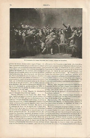 LAMINA ESPASA 17938: El juramento del Juego de pelota por Conder