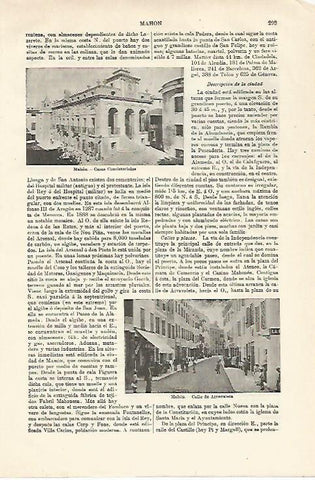 LAMINA ESPASA 18526: Ayuntamiento de Mahon