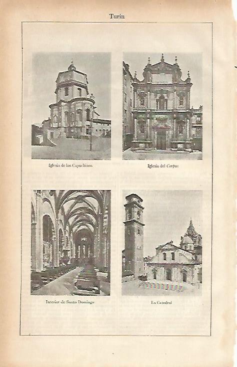 LAMINA ESPASA 11998: Iglesias de Turin Italia