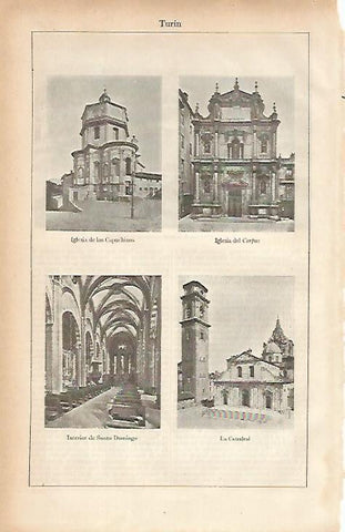 LAMINA ESPASA 11998: Iglesias de Turin Italia
