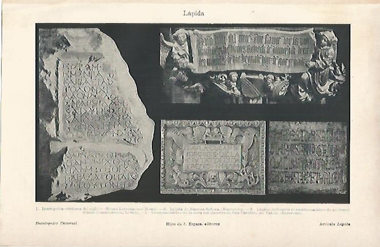 LAMINA ESPASA 9009: Tipos de lapida