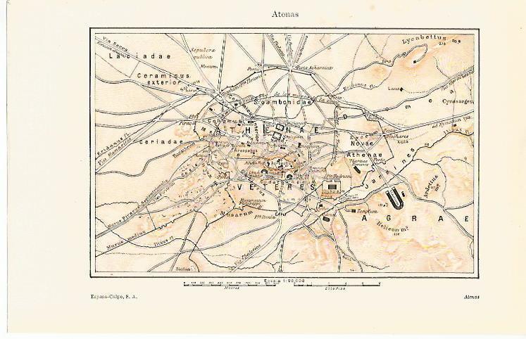 LAMINA ESPASA 12948: Plano de Atenas Grecia