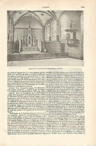 LAMINA ESPASA 18424: Capilla de la Santisima Sangre en Brujas