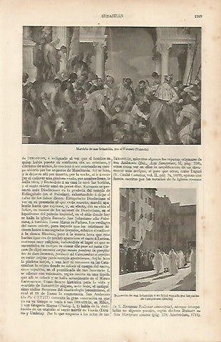 LAMINA ESPASA 19643: Martirio de San Sebastian por el Veronese