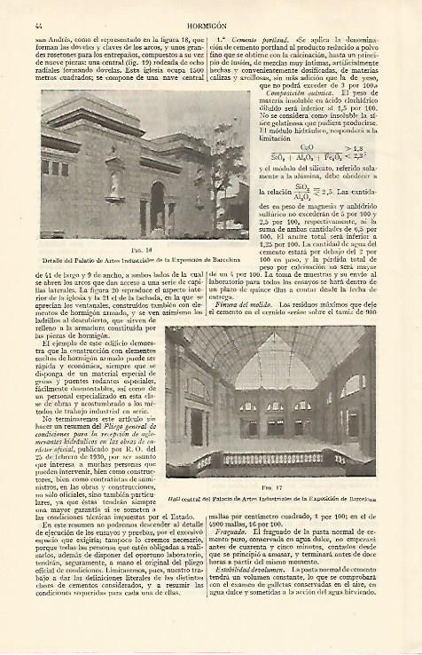 LAMINA ESPASA 19700: Palacio de las Artes Industriales en la Exposicion de Barcelona