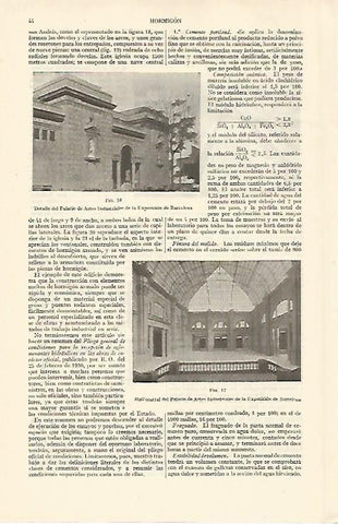 LAMINA ESPASA 19700: Palacio de las Artes Industriales en la Exposicion de Barcelona
