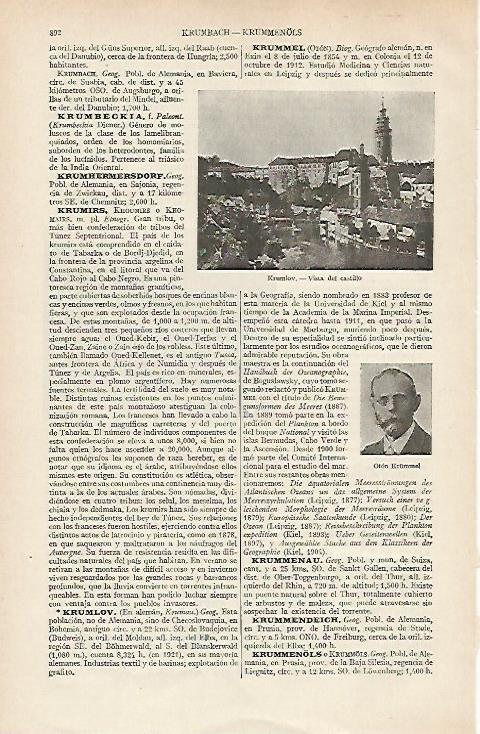LAMINA ESPASA 19770: Castillo de Krumlov Checoslovaquia