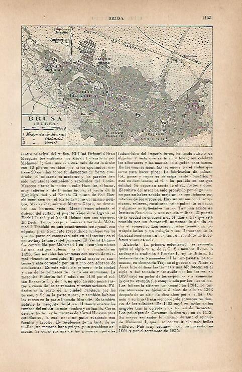 LAMINA ESPASA 11819: Plano de Brusa Turquia