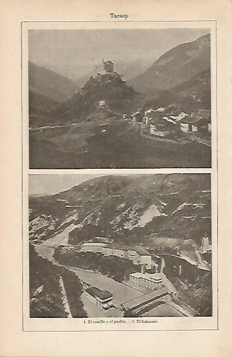 LAMINA ESPASA 6493: Castillo y Balneario de Tarasp Suiza